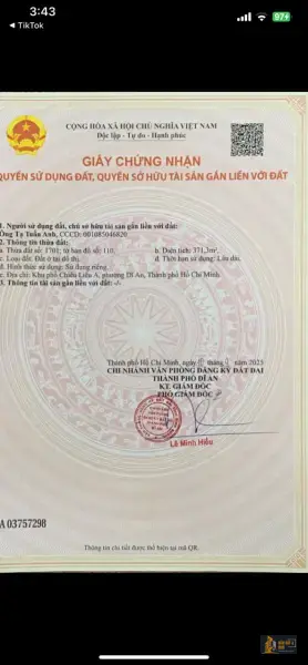 Bán 3 lô đất hai mặt tiền đường ĐT 743A